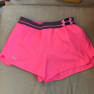 Under armour shorts pink